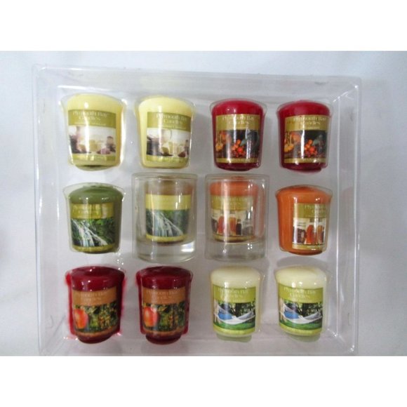 Plymouth Bay by Yankee Candle Votive Sampler Twelve Candles Open Box - Picture 2 of 16